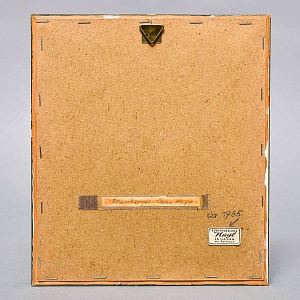 Картина - Портрет - Миниатюра «Старик с трубкой», Доска, Масло, Германия -1965 год.