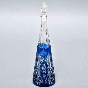 Редкость! Малый Хрустальный Графин - Штоф «Аквамарин» VAL SAINT LAMBERT Бельгия, конец 50-х гг.