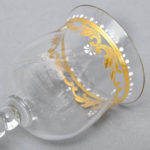 Хрустальные Фужеры - Бокалы для вина серия «Gold Laura», JOSEPHINENHUTTE, Германия -50 гг.. 