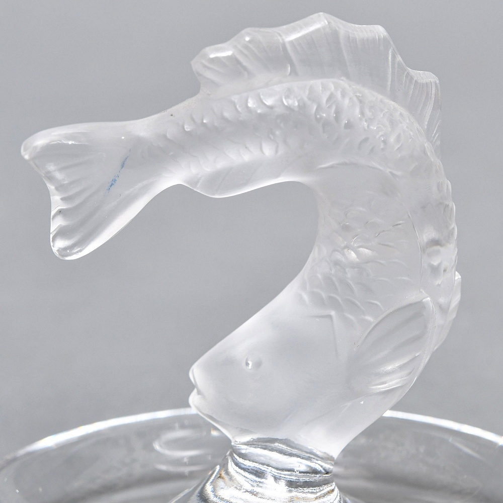 Хрустальная Подставка «РЫБКА» для колец и украшений в стиле Арт Нуво, Laligue Франция.