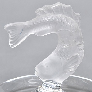 Хрустальная Подставка «РЫБКА» для колец и украшений в стиле Арт Нуво, Laligue Франция.