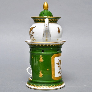 Антикварный Заварочный Чайник на подставке «Золотой орел», Франция - первая половина ХХ века. 