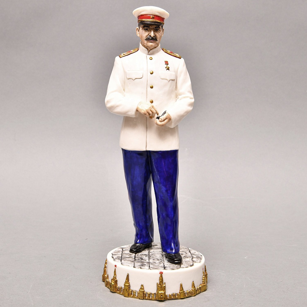 Коллекционная Авторская Статуэтка «Генералиссимус СССР - Сталин И.В.», фарфор, Россия. 