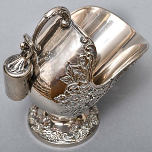Винтажная Металлическая Сахарница с Совочком Silverplated, Италия.