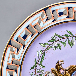 Коллекционная Тарелка - Блюдо «Мир и Благополучие» Фарфор, VERSACE, Rosenthal Германия -1997 год. 