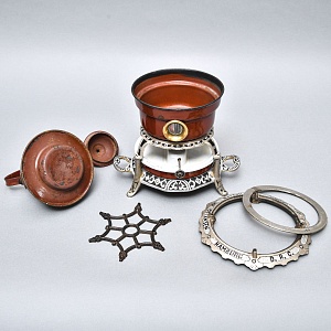 Редкость! Старинная Керосиновая Горелка - Плитка - Керогаз с Чайником, GEORG HALLER Германия -30 гг.