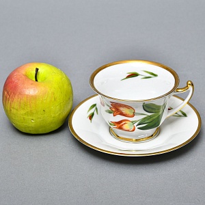 Антикварная Фарфоровая Чайная пара «Тюльпаны», ROSENTHAL Германия - 1926 год. 