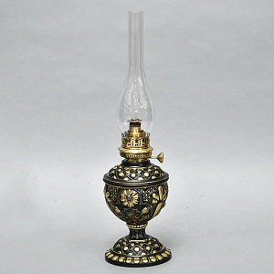 Антикварная Настольная Керосиновая Лампа Hugo Schneider, Leipzig, Германия -1924 год.