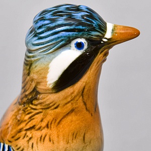 Птица - Фарфоровая статуэтка «Сойка», Karl Ens Германия, первая половина ХХ века.