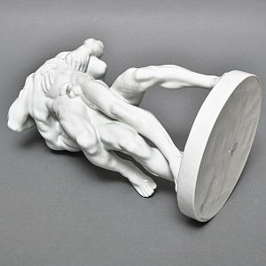 Редкость! Большая Фарфоровая статуэтка «Cпортсмены. БОРЦЫ», HEREND Венгрия, середина ХХ века.