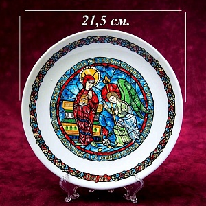 Коллекционная Тарелка - Блюдо «Благовещение» Фарфор, Henri d'Arceau-Limoge, Франция -1982 год.