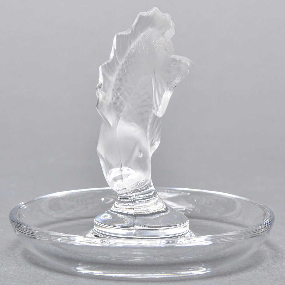 Хрустальная Подставка «РЫБКА» для колец и украшений в стиле Арт Нуво, Laligue Франция.