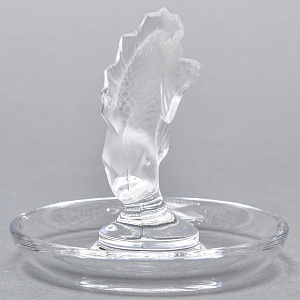 Хрустальная Подставка «РЫБКА» для колец и украшений в стиле Арт Нуво, Laligue Франция.