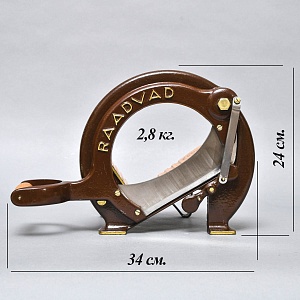 Редкость! Старинная Ручная Механическая Хлеборезка - Слайсер - Нож, RAADVAD Дания, середина ХХ века.