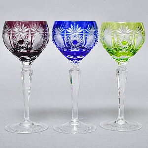 Набор Бокалы + Рюмки серия «PARIS» Хрусталь, JOSKA BODENMAIS Германия, 60 -е годы ХХ века.