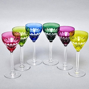 Бокалы для вина «Jardin Royal», Хрусталь Saint Louis. Франция, середина ХХ века.