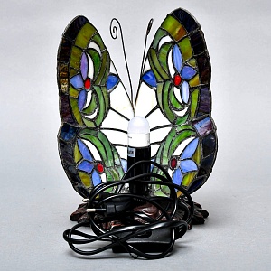 Электрическая Лампа - Светильник - Ночник «Бабочка Тиффани» Ар-Нуво, США конец ХХ века.. 