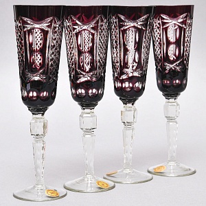 Бокалы для Шампанского - Хрустальные Фужеры серия «Monte Carlo», NACHTMANN Германия, 60 -е годы. 