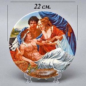 Коллекционная тарелка «Кентерберийские истории. Рассказ рыцаря», Фарфор The Longton Crown Англия.