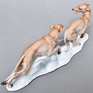 Коллекционная статуэтка Собаки - «Английские Борзые. Грейхаунды», Фарфор ROSENTHAL Германия. 