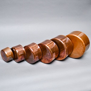 Винтажный Набор из 6-ти Ковшиков разных размеров, Медь, Франция, 60 -е годы ХХ века!