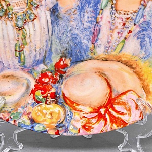 Коллекционная Фарфоровая тарелка «Детство. Девочки и шляпки», Wedgwood Англия - 1982 год.