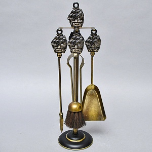 Набор Инструментальных Принадлежностей «Паруса Виктории» для Камина или Печи, на Подставке. Англия.