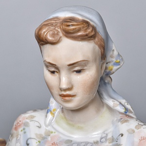 Большая Коллекционная Фарфоровая статуэтка «Затянувшаяся партия», ДФЗ Дулево Россия. 