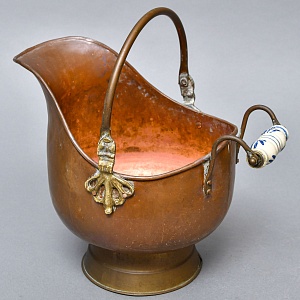 Небольшой Каминный Медный Зольник - Кашпо, Англия первая половина ХХ века!