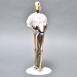 Редкая! Большая Коллекционная Статуэтка «Птица Фламинго», Фарфор ROSENTHAL Германия, 1974 - 1982 годы. 