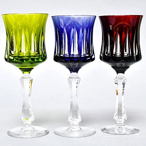 Бокалы для Вина Цветной Хрусталь DOROTHEENHUTTE Германия -70 гг. 