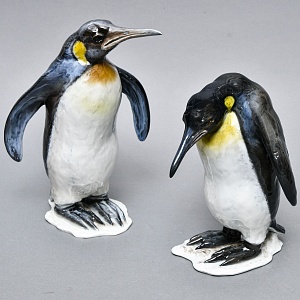 Авторские Парные Фарфоровые статуэтки «Королевские Пингвины», Rosenthal Германия - 1939 год.  