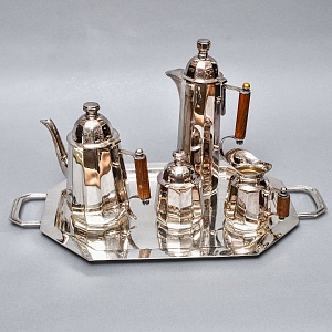 Винтажный Чайно - Кофейный набор из 5-ти предметов, CLARIDGE Англия, первая половина ХХ века. 