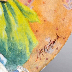 Коллекционная Фарфоровая Тарелка «День девочки Бекки. Приготовление маффинов», RECO США - 1986 год. 