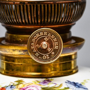 Старинная Керосиновая Фарфоровая Лампа MATADOR Ludwigsburg Германия, начало ХХ века.