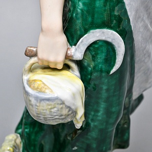 Большая! Коллекционная Фарфоровая статуэтка «Крестьянка с серпом и колосьями», Karl Ens Германия.