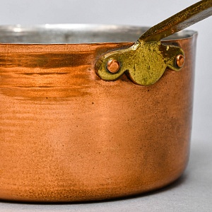 Винтажный Набор - 5-ть Медных Ковшиков - Сотейников разных размеров, Франция - 70 -е годы ХХ века.