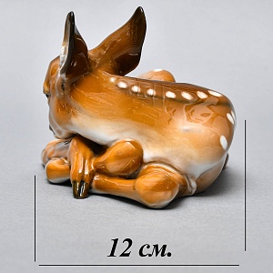 Коллекционная Фарфоровая статуэтка «Лежащий Олененок», ROSENTHAL Германия, 1943 - 1946 годы. 