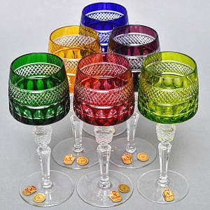 Набор Хрустальных Бокалов для вина серия «BRISTOL», NACHTMANN Германия, 70 -е годы ХХ века. 