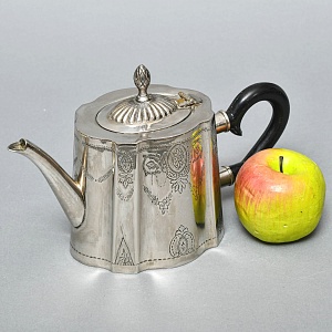 Старинный Заварочный Чайник. Метал Silverplate, SHEFFIELD Англия начало ХХ века. 
