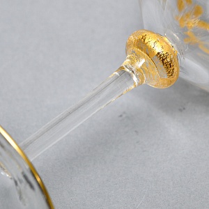 Хрустальные Фужеры для Шампанского - Креманки серия «Золотой Фазан», JOSEPHINENHUTTE, Германия -50 гг. 