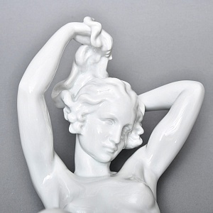 РЕДКОСТЬ! Большая Фарфоровая статуэтка «Обнаженная купальщица», Herend Венгрия.