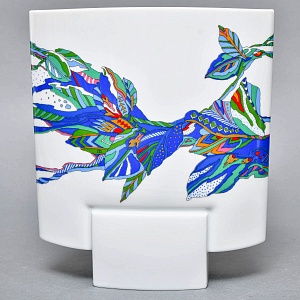 Декоративный комплект - Две Вазы и Блюдо из коллекции TASCA, Фарфор Rosenthal Германия, 80-е годы.