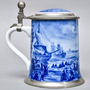 Коллекционная Пивная Кружка «Спуск Корабля на воду», фарфор, Berlin Design Германия -1980 год.