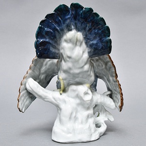 Антикварная Коллекционная Фарфоровая статуэтка «Птица - ГЛУХАРЬ», Hochst Германия начало ХХ века.