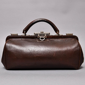 Старинная Дорожная Сумка - Саквояж, кожа, Западная Германия начало ХХ века.