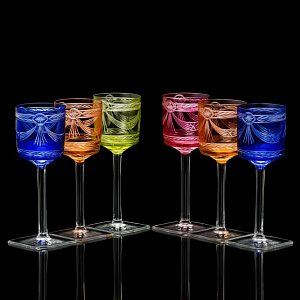 Антикварный Набор - Хрустальные Бокалы для вина «IMPERIAL», Saint Louis Франция, 1880 -1900 гг.