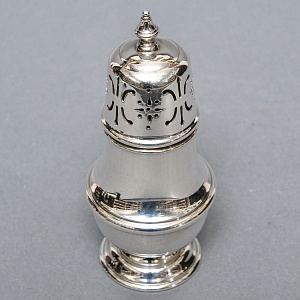 Металлическая Баночка - Емкость для сахарной пудры, Sheffield, Англия середина ХХ века. 