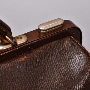 Старинная Дорожная Сумка - Саквояж, кожа, Западная Германия начало ХХ века.