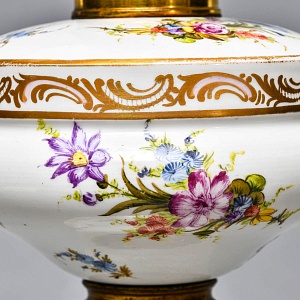 Старинная Керосиновая Фарфоровая Лампа MATADOR Ludwigsburg Германия, начало ХХ века.